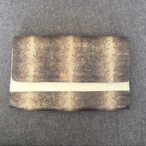 Lauren Merkin Faux Snakeskin Clutch / Crossbody